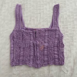 Purple lace tank top